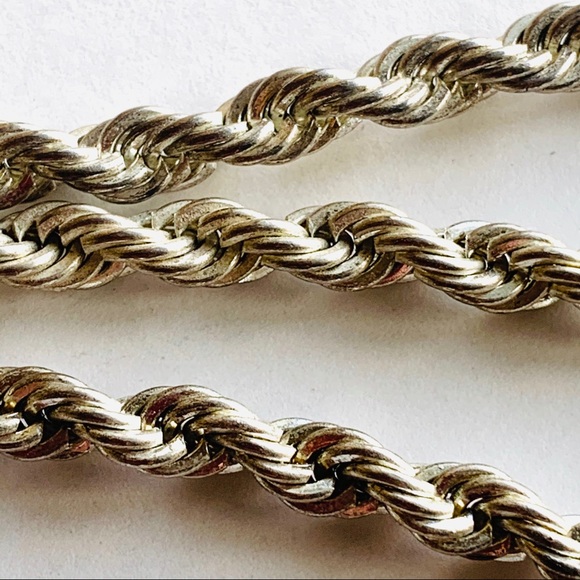 Stainless Steel Rope Chain Necklace 29 inch - Picture 2 of 5